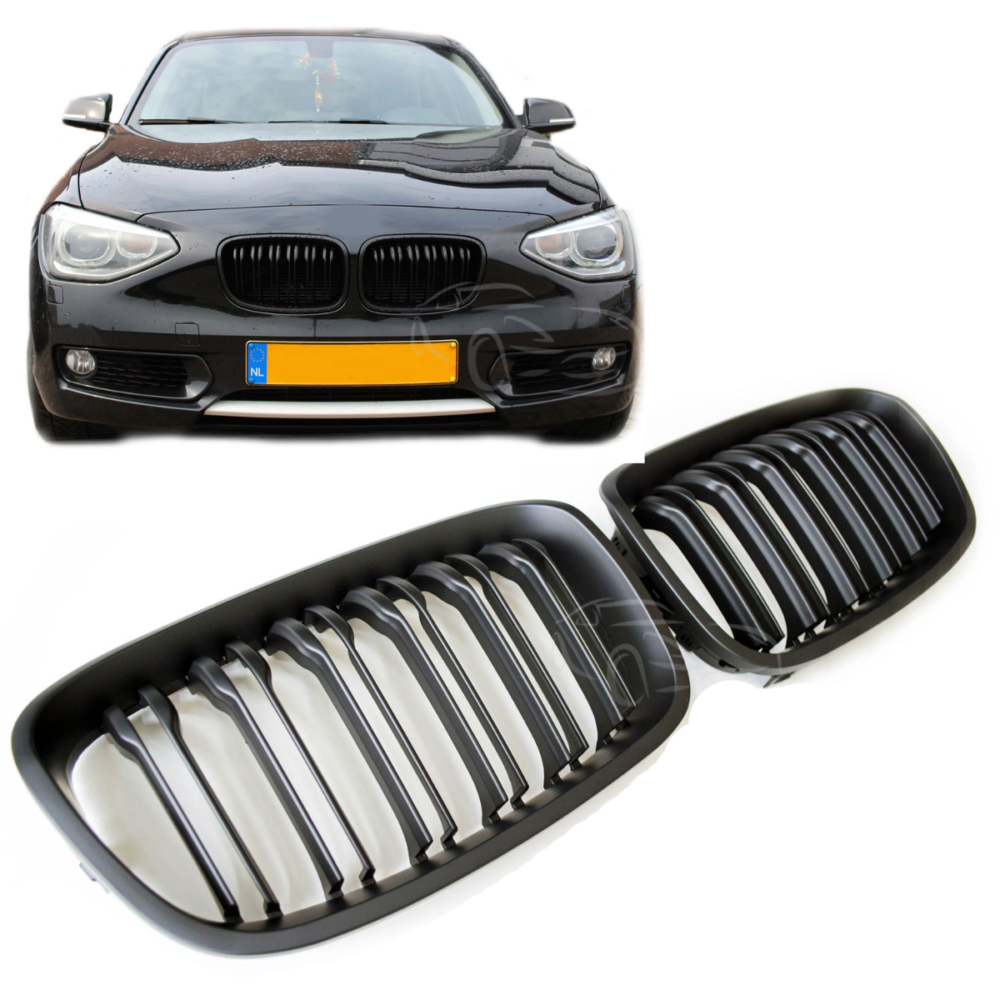 GRILLE FITS FOR BMW F20 F21 SPORT 11-15 DOUBLE SLAT FLAT BLACKGRILLE SPORT FITS FOR BMW F20 F21 PRE-FACELIFT FLAT BLACK  Top quality finish and direct replacement for your car. No modifications needed Brand new &amp; never used. New in package Easy installation