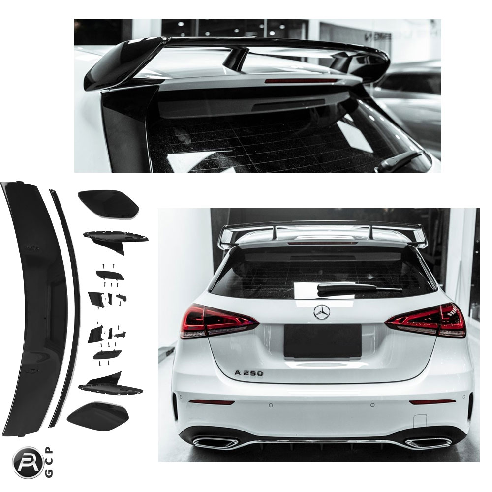 SPOILER REAR WING ROOF SPOILER BLACK FOR MERCEDES W177 A-CLASSSPOILER ROOF SPOILER REAR WING AMG LOOK BLACK FOR MERCEDES W177 A-CLASS Item condition: new and in original packagingMade of high-strength ABS plastic