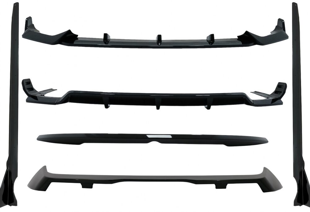Aerodinaminis papildomų apdailų komplektas BMW X7 G07 Black Knight dizainas (Juoda blizgi)