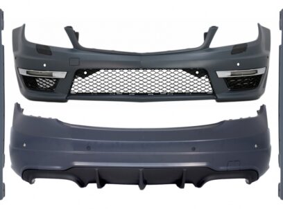 Pilnas bamperių komplektas Mercedes C-Class W204 Facelift C63 Dizainas