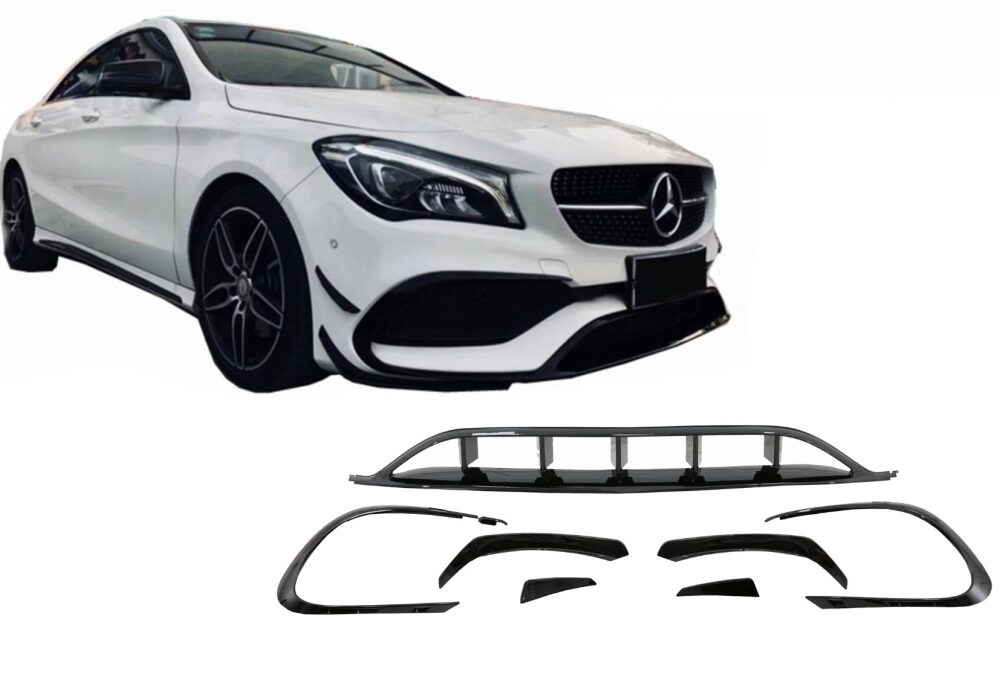 AMG "Aero Package" papildomų apdailų komplektas Mercedes-Benz CLA C177 Facelift (Juodos blizgios)