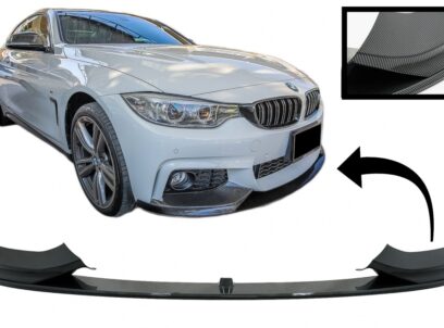 Priekinio bamperio papildoma apdaila BMW 4 Serijai F32 / F33 / F36 M-Performance (Carbon imitacija)