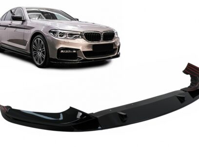 Priekinio bamperio papildoma apdaila BMW 5 Serijos G30 / G31 (Pre-Facelift) Juoda blizgi