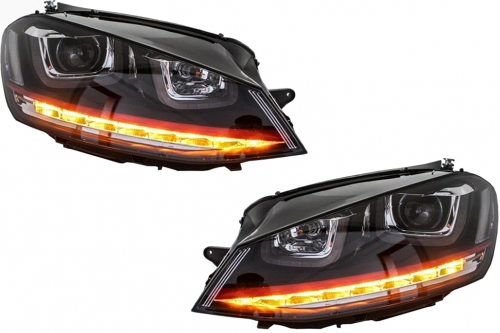 Priekinių LED DRL žibintų komplektas VW Golf 7 VII (2012-2017) GTI išvaizdos - Image 2