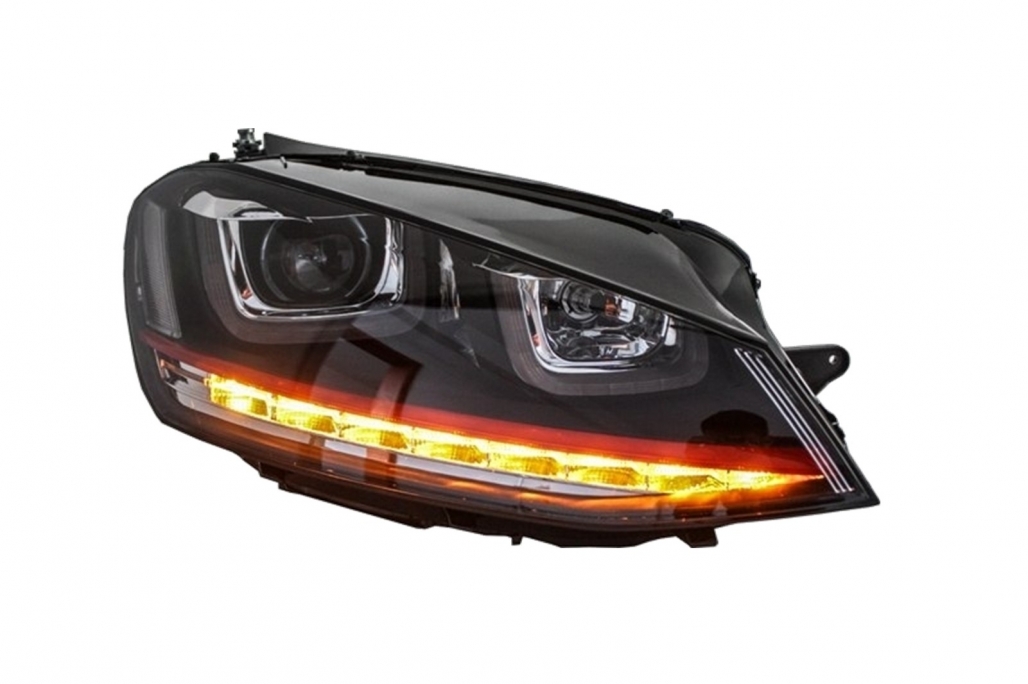 Priekinių LED DRL žibintų komplektas VW Golf 7 VII (2012-2017) GTI išvaizdos - Image 3