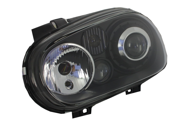 Priekinių žibintų komplektas VW Golf 4 (R32 Design) Juodi - Image 3
