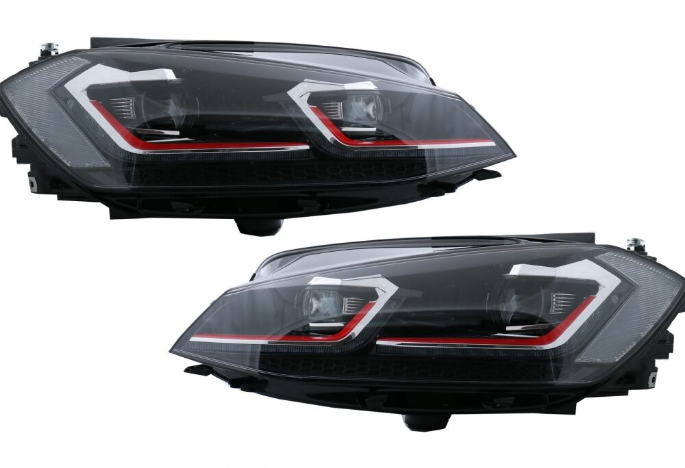 LED priekinių žibintų komplektas skirtas VW Golf 7.5 VII (Facelift) GTI išvaizda
