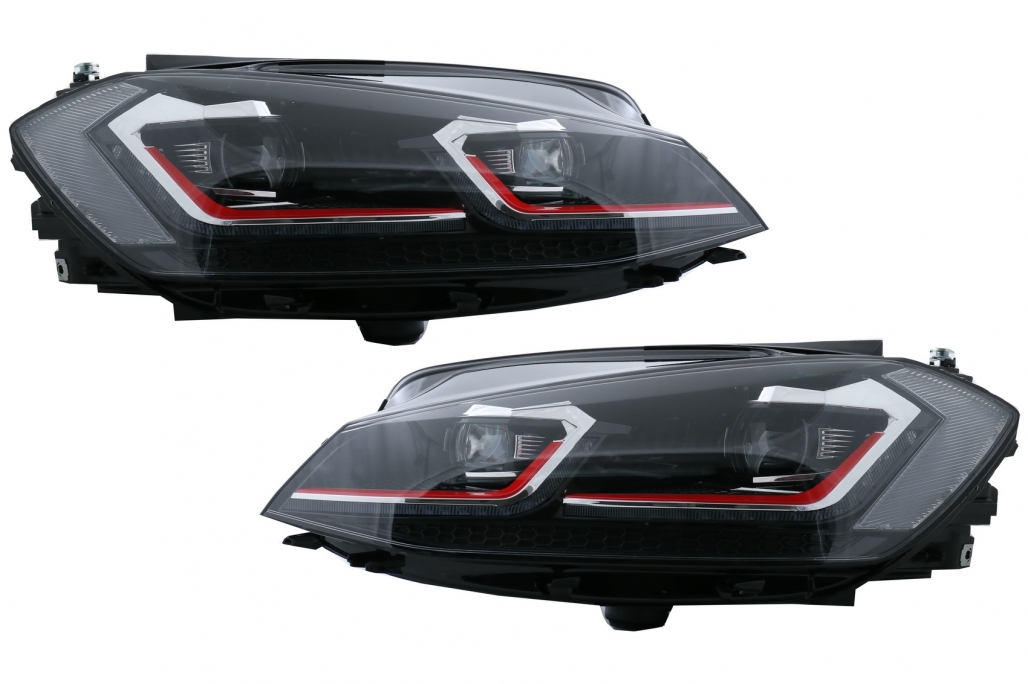LED priekinių žibintų komplektas skirtas VW Golf 7.5 VII (Facelift) GTI išvaizda