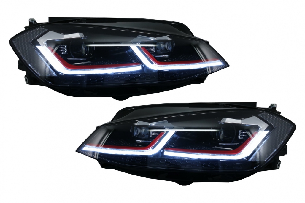 LED priekinių žibintų komplektas skirtas VW Golf 7.5 VII (Facelift) GTI išvaizda - Image 4