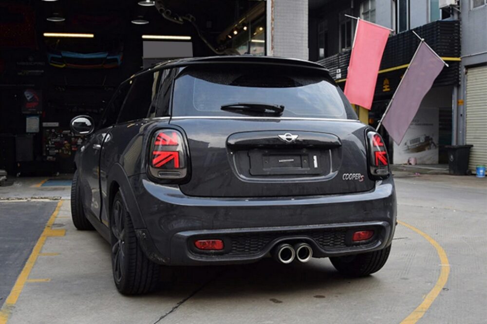 LED galiniai žibintai MINI Cooper F55 / F56 / F57 JCW Design Raudoni tamsinti - Image 6