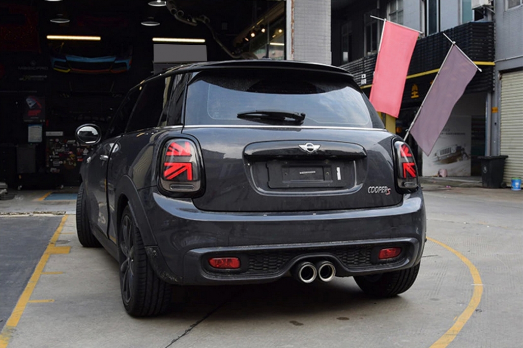 LED galiniai žibintai MINI Cooper F55 / F56 / F57 JCW Design Raudoni tamsinti - Image 6