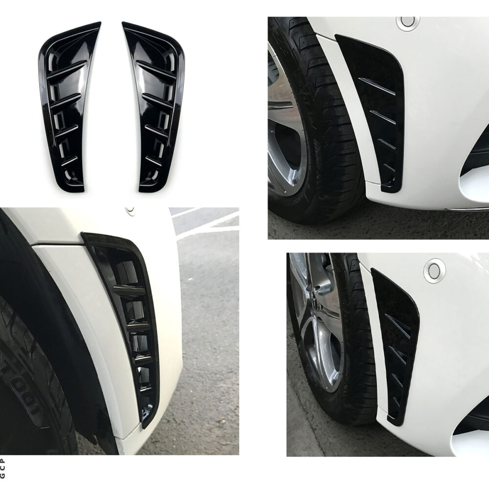 AMG LOOK AIR INTAKE VENTILATION AIR SCOOP FRONTSPOILER for Mercedes W205 C-Class FACELIFTCar styling accessories for Mercedes E-Class 205 FACELIFT FROM BJ. 03.2018This offer is about: AMG LOOK AIR INTAKE VENTILATION AIR SCOOP FRONT SPOILER for Mercedes W205 C-Class FACELIFT with AMG Line exterior equipmentNew and originally packedAbsolutely high-quality workmanship and very preciseMade of plastic (ABS) - high-gloss black finishImportant: This article is NOT an original article