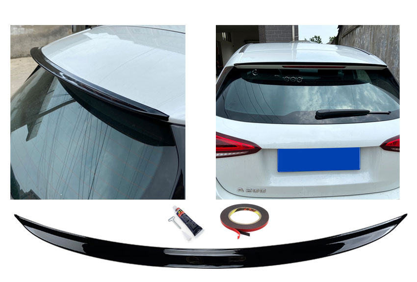 REAR WING SPOILER REAR SPOILER FITS FOR MERCEDES-BENZ A-CLASS W177Car styling accessories for Mercedes fits W177 A class This offer is about: REAR WING SPOILER REAR SPOILER FITS FOR MERCEDES-BENZ A-CLASS W177 compact sedan (Hatchback) New and originally packedAbsolutely high-quality workmanship and very preciseMade of electroplated plastic. Painted in high gloss blackImportant: This article is NOT an original article