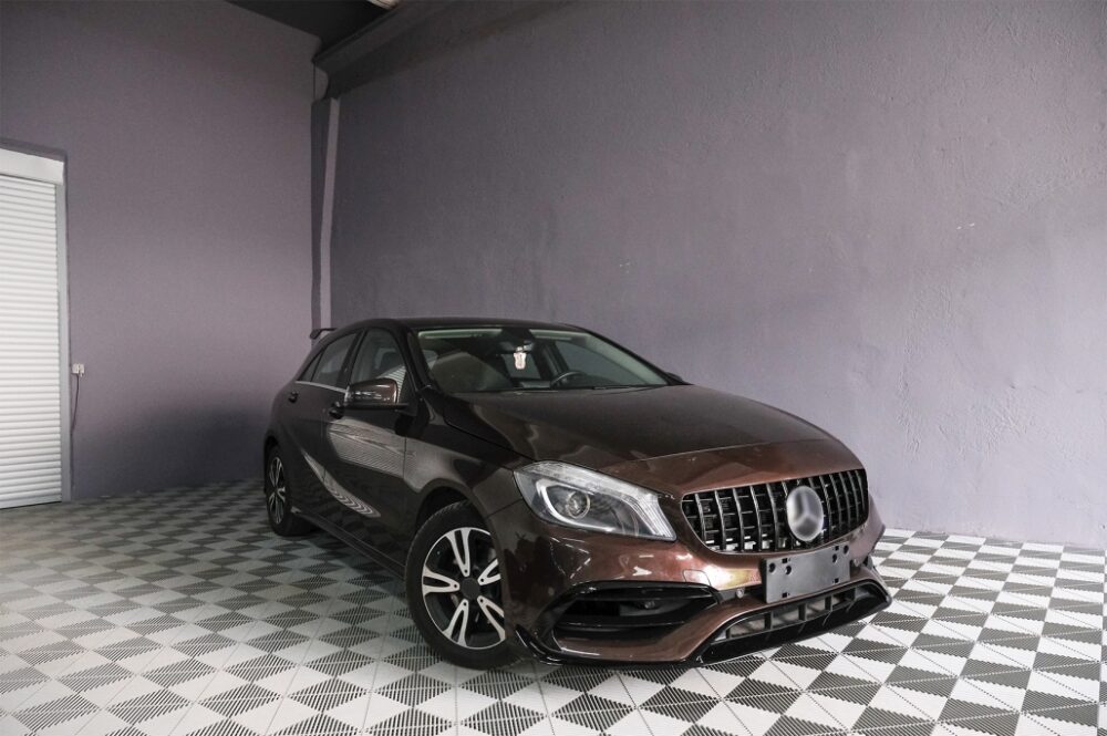 Priekinis A45 dizaino bamperis skirtas Mercedes-Benz A-Class W176 - Image 5