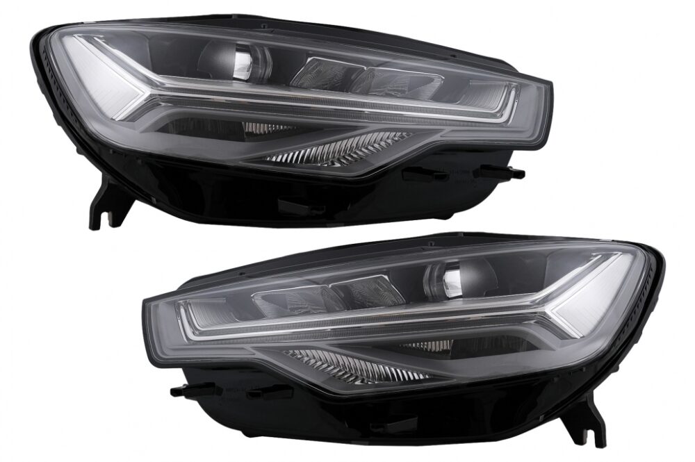 Priekinių Full LED žibintų komplektas Audi A6 C7 (2011-2014) Atnaujinimas iš Xenon į Facelift LED