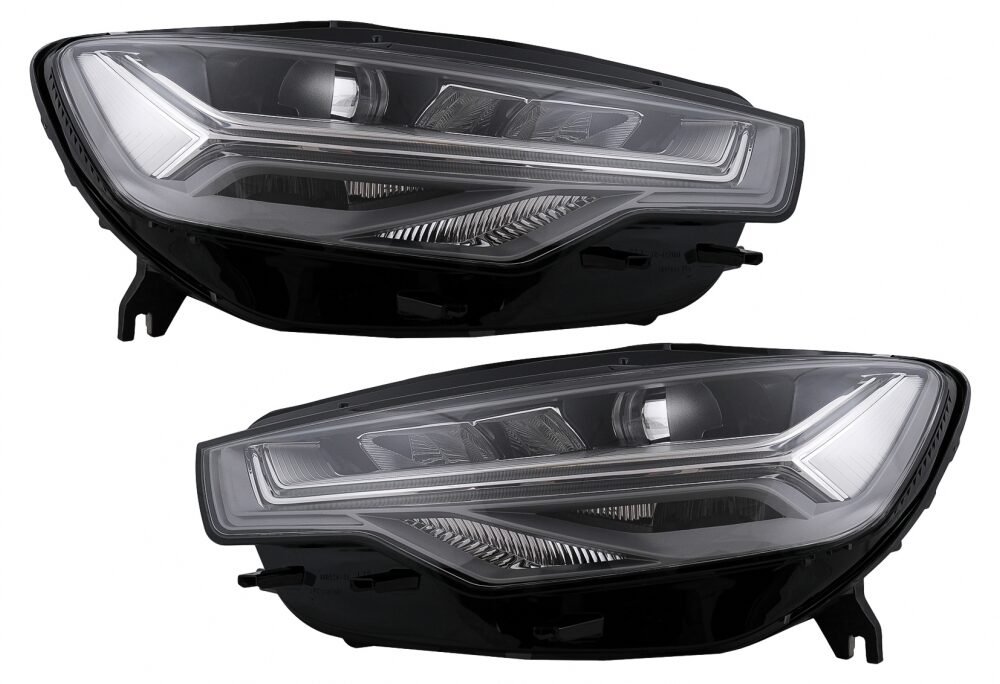 Priekinių Full LED žibintų komplektas Audi A6 C7 (2011-2014) Atnaujinimas iš Xenon į Facelift LED