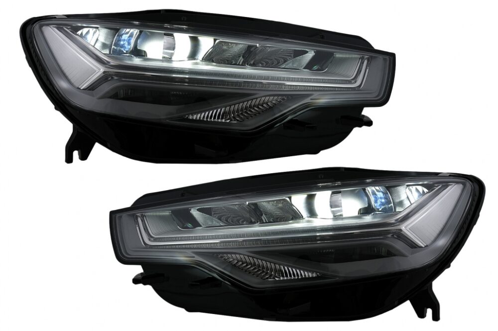 Priekinių Full LED žibintų komplektas Audi A6 C7 (2011-2014) Atnaujinimas iš Xenon į Facelift LED - Image 4