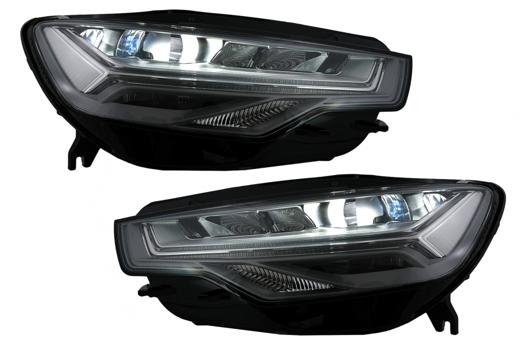 Priekinių Full LED žibintų komplektas Audi A6 C7 (2011-2014) Atnaujinimas iš Xenon į Facelift LED - Image 4