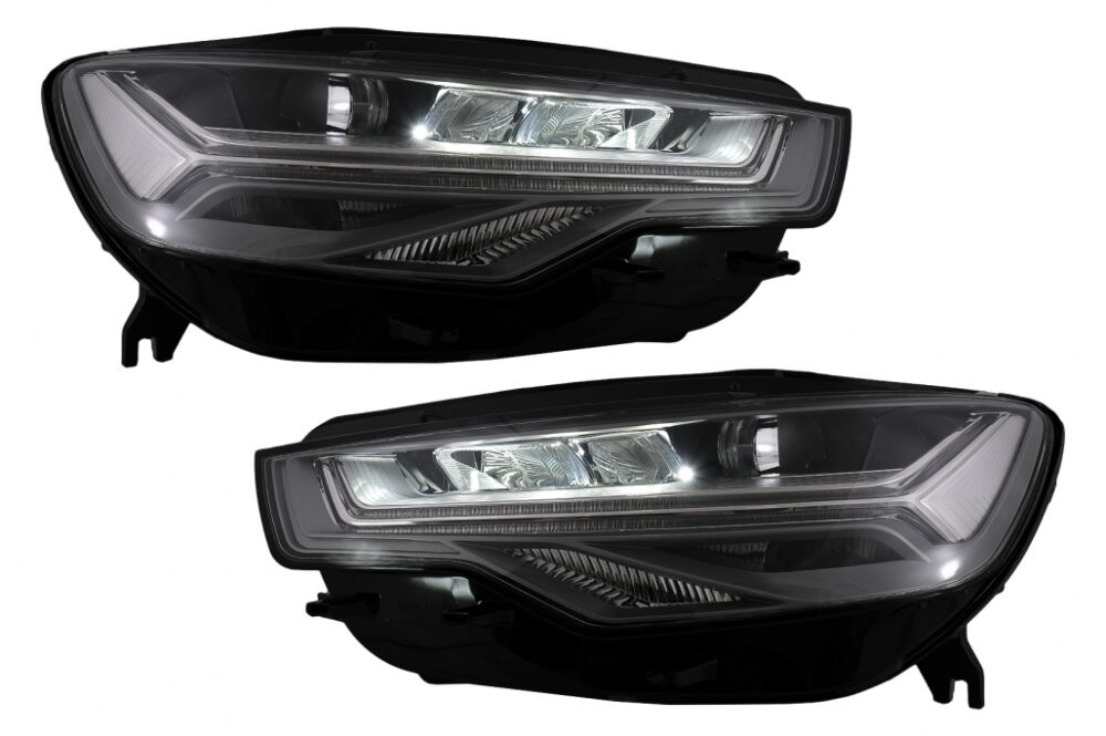 Priekinių Full LED žibintų komplektas Audi A6 C7 (2011-2014) Atnaujinimas iš Xenon į Facelift LED - Image 6