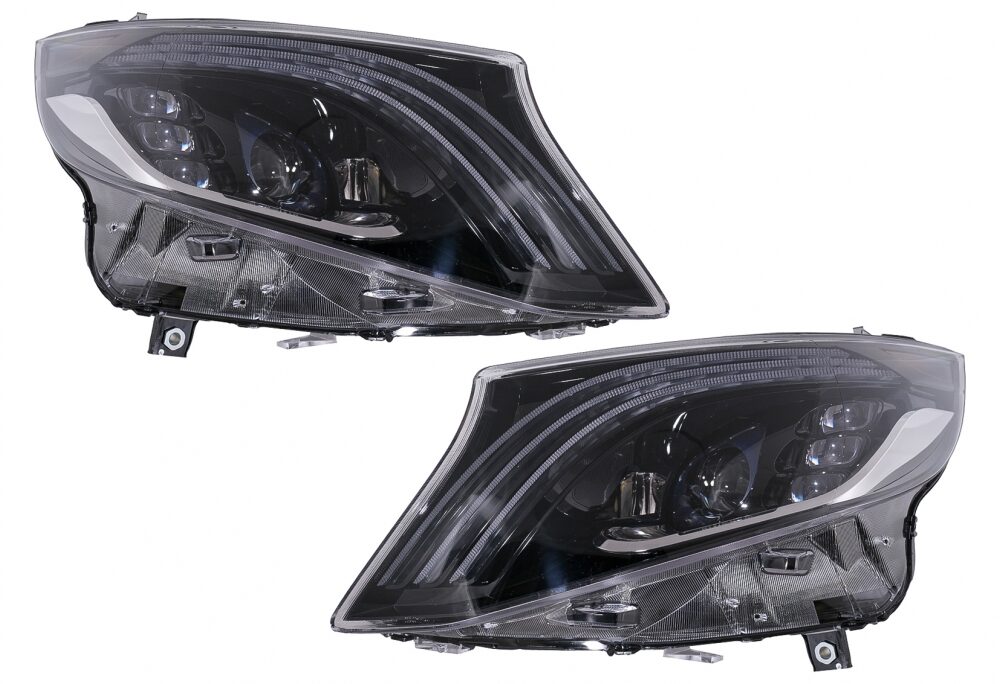 Mercedes V-Class Full LED priekinių žibintų komplektas W447 Juodos