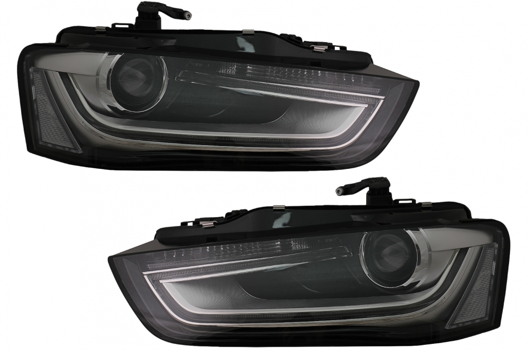 Xenon priekinių žibintų komplektas Audi A4 B8.5 Facelift (2012-2015) Juodos