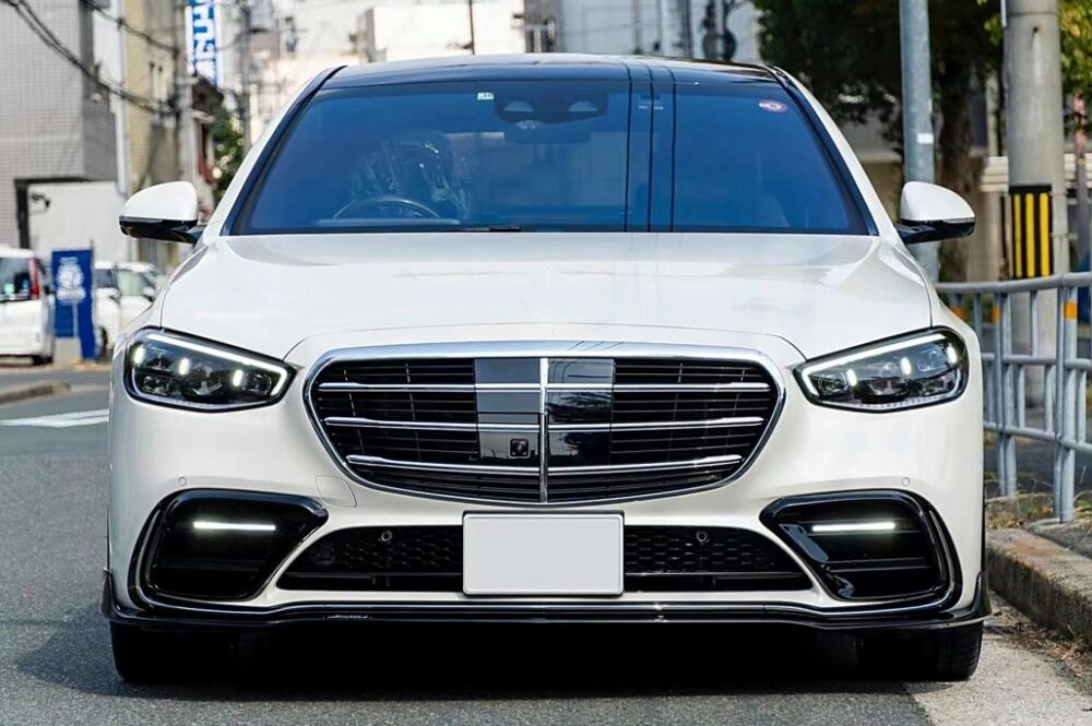 Aerodinaminis komplektas papildomų apdailų Mercedes S-Class W223 Sport Line Piano Black - Image 11