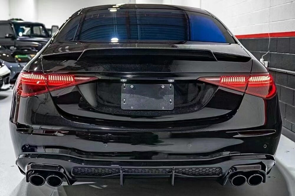 Aerodinaminis komplektas papildomų apdailų Mercedes S-Class W223 Sport Line Piano Black - Image 12