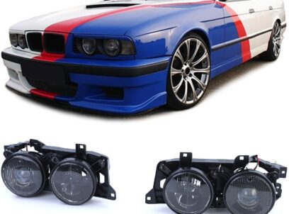 Priekinių žibintų komplektas skirtas BMW 5 Serijai E34 88-95 / 7 Serijai E32 88-94 (Tamsinti)