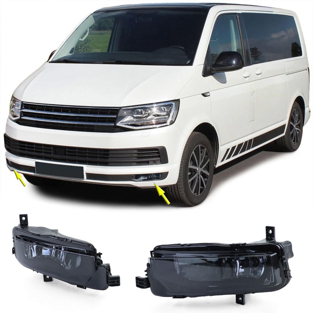 Priešrūkiniai žibintai tamsintais stiklais skirti VW Transporter/Multivan T6