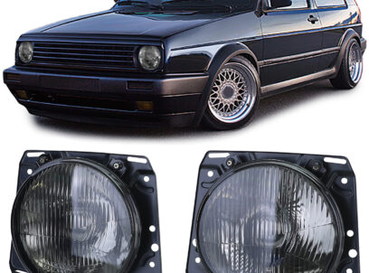 Priekinių žibintų komplektas (Tamsinti) VW Golf 2 83-91