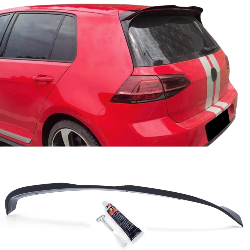 Galinio dangčio spoileris VW Golf 7 GTI Hečbekui 13-20 (Juodas blizgus)