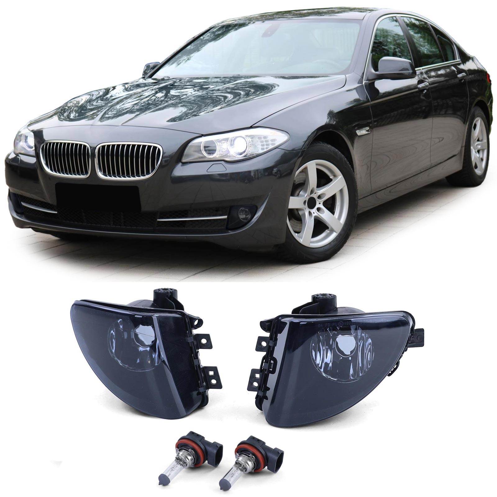 Priešrūkinių žibintų komplektas 5 Serijai BMW F10 / F11 (Pre-LCI) Tamsinti