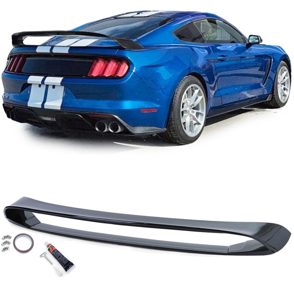 Performance GT galinio dangčio spoileris skirtas Ford Mustang Coupe 14-20 (Juodas blizgus)