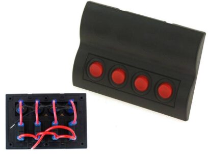 Jungiklis 12/24V IP68 ON-OFFx4, 4xB 2x5A 1x10A 1x15A, LED IP68