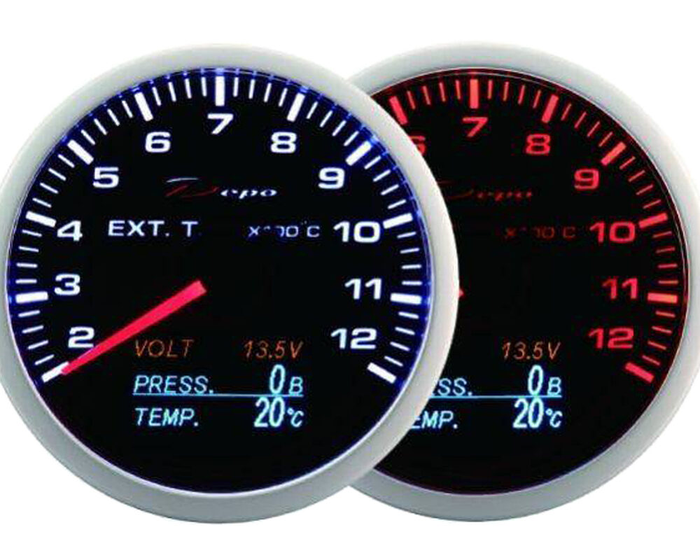 Depo matuoklis WA 4in1 60mm – išmetimo temperatūra, voltai, alyvos presas, temp.
