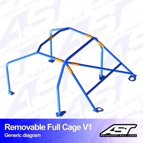 Roll Cage VW Beetle (Mk1) 2 durų hečbekas NUIMAMAS PILNAS CAGE V1