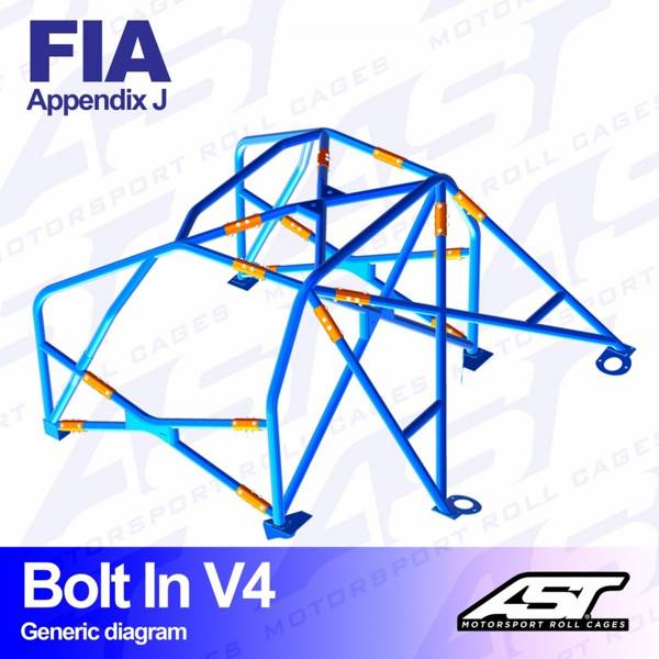 Roll Cage VW Polo (6N) 3 durų hečbeko VARŽTAS V4